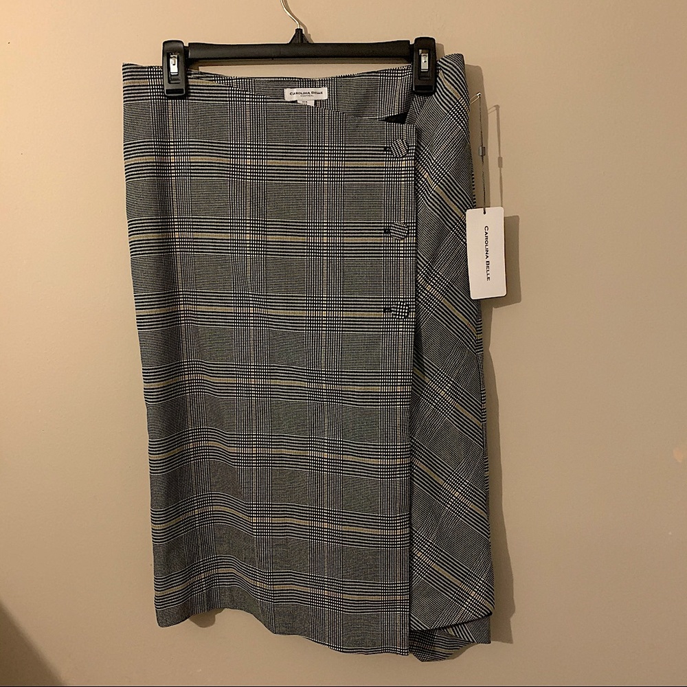 NWT Carolina Belle Plaid Midi Skirt - US 6